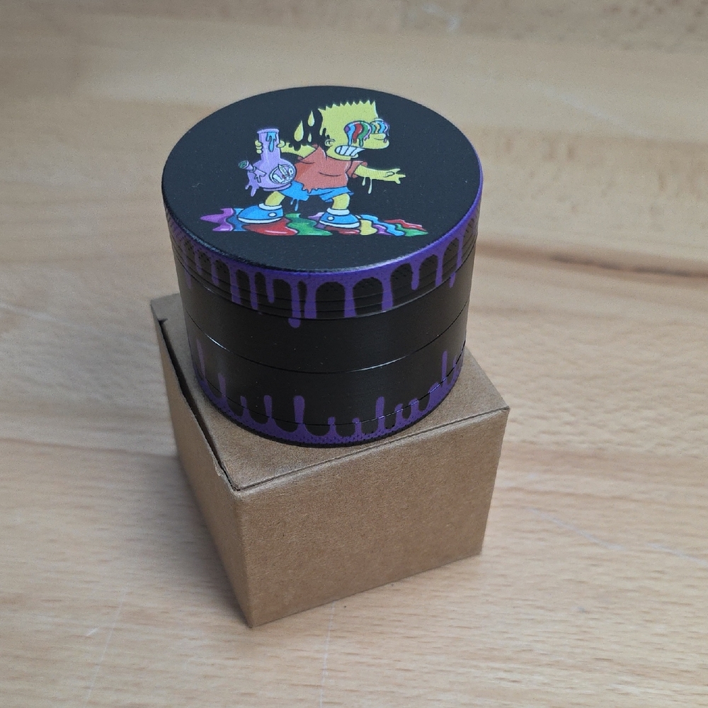 Black and Purple Simpsons Spice And Herb Grinder